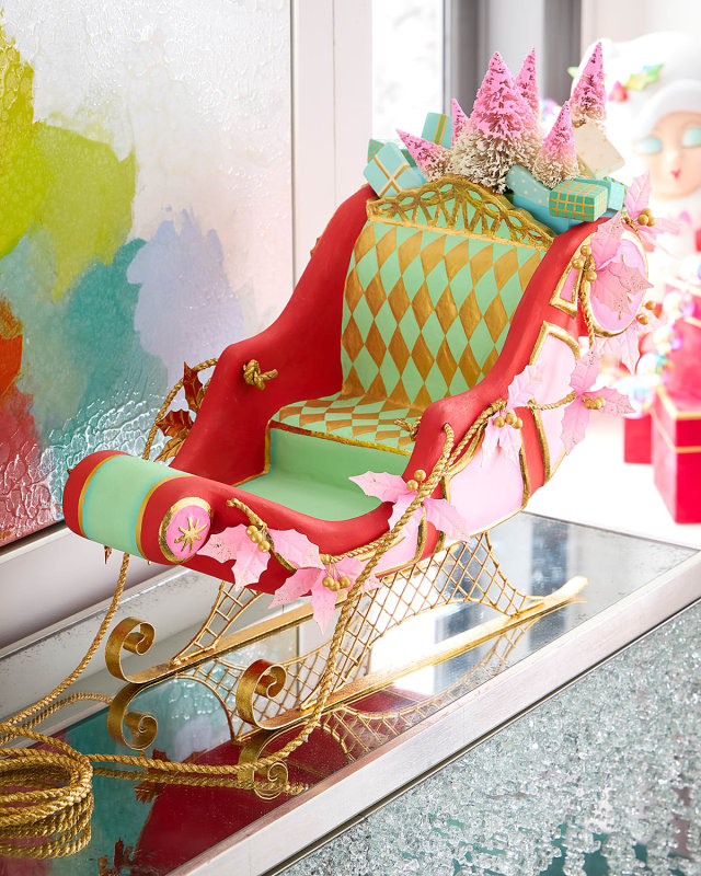 Parisian Sleigh Tabletop Christmas Decoration